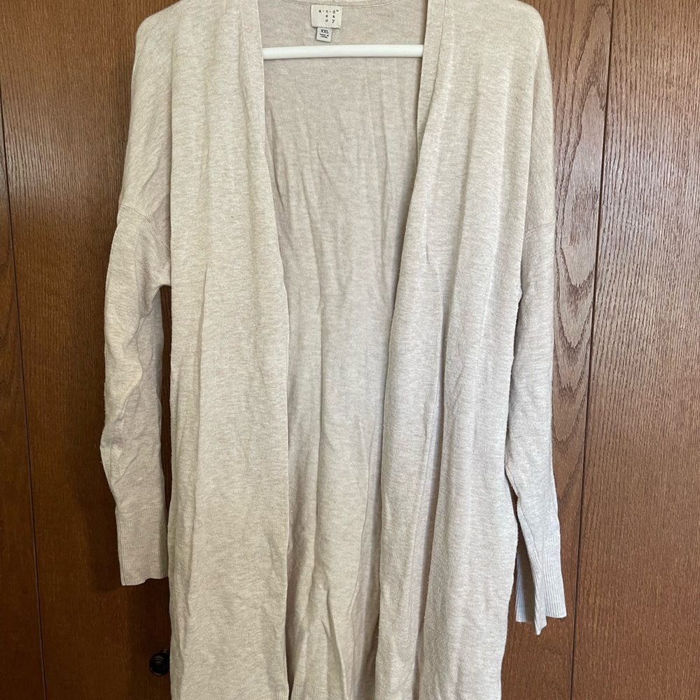 A New Day - Women's Cream Sweater Cardigan XXL
